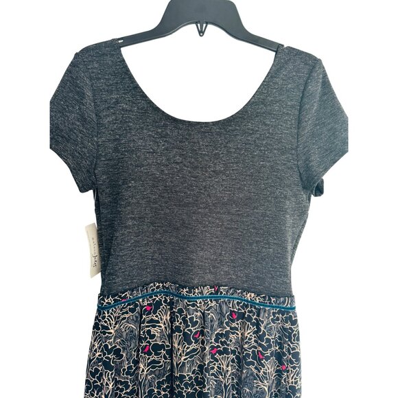 2/$30 NWT Maison Jules Medium Dress Floral Black Background - Picture 7 of 14